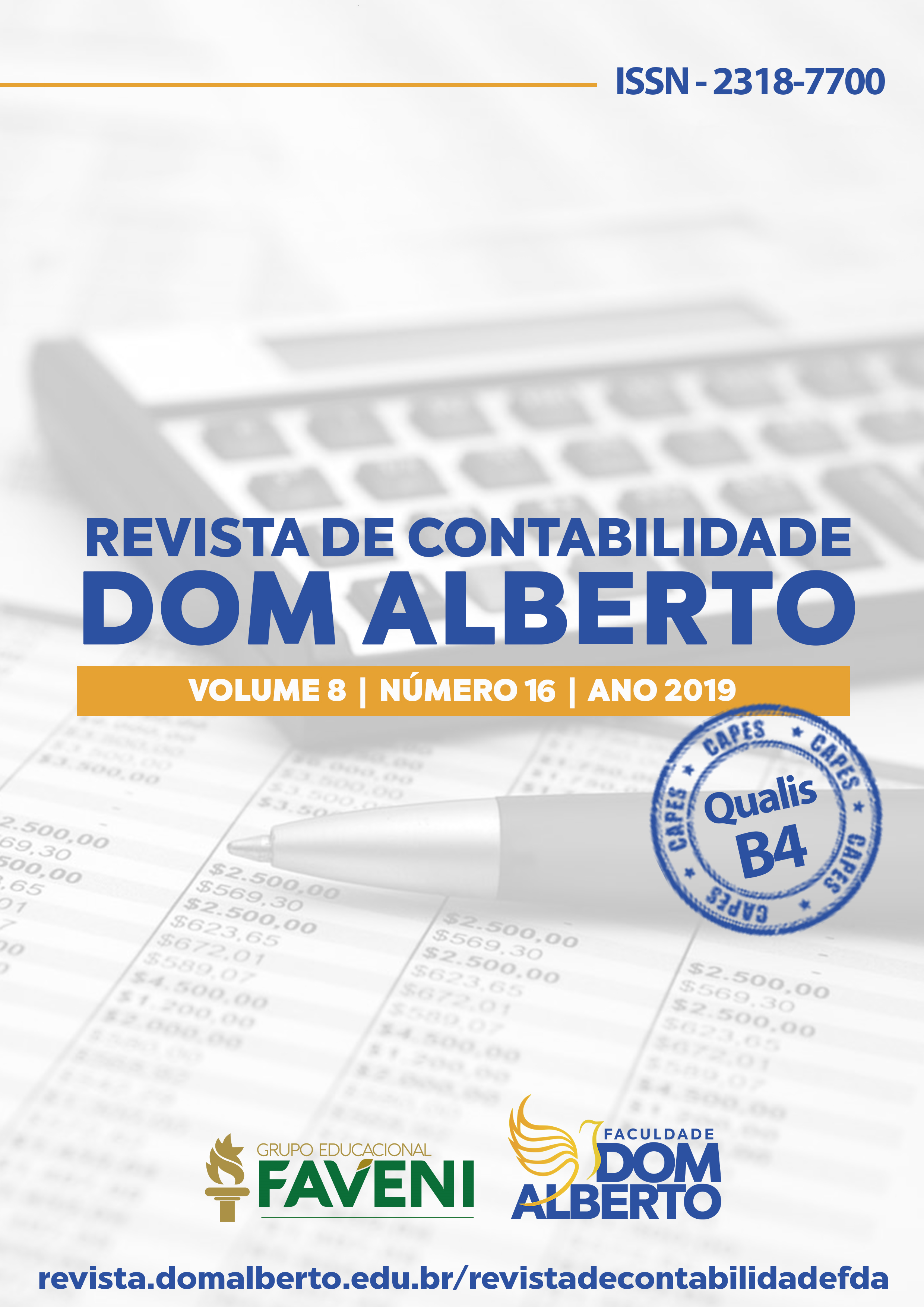 					Visualizar v. 8 n. 16 (2019): Revista de Contabilidade Dom Alberto
				